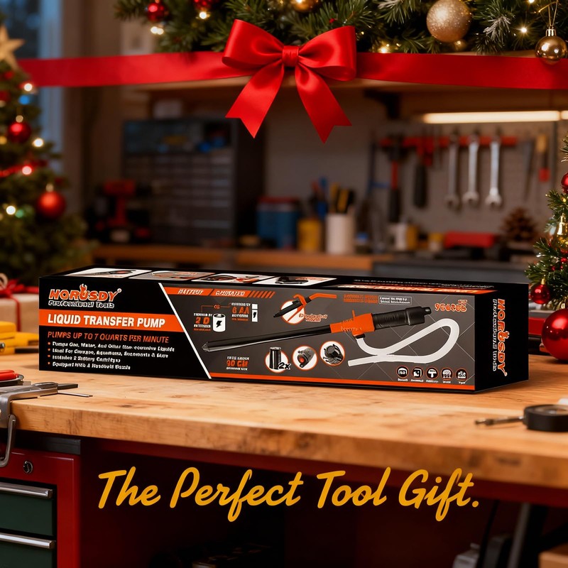 HORUSDY Electric Fuel Transfer Pump Battery Operated – 2.2 GPM