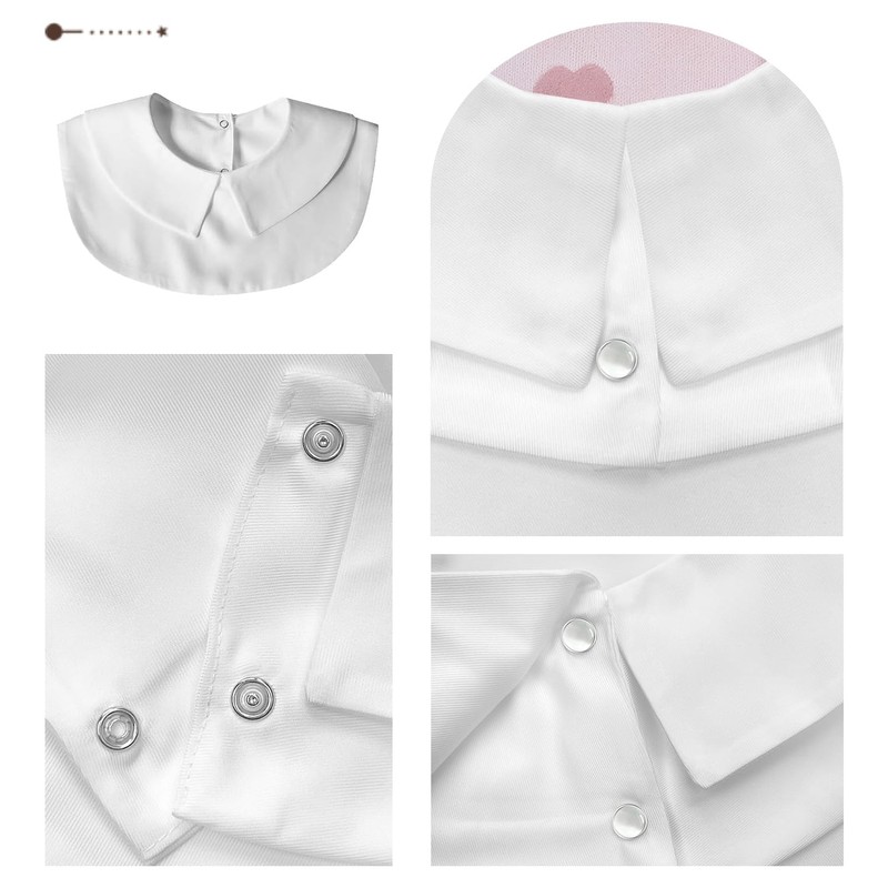 Joyci Girls Peter Pan Detachable Fake Collar Half Blouse Dickey