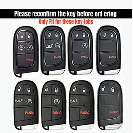 QZXIAOGU Compatible with Dodge Key Fob Cover with Keychain Soft TPU Protection Key Case for Dodge RAM Durango Challenger Key, Red, Medium
