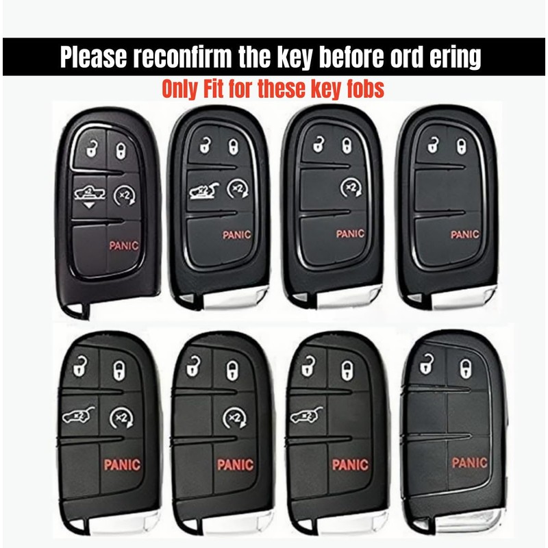 QZXIAOGU Compatible with Dodge Key Fob Cover with Keychain Soft