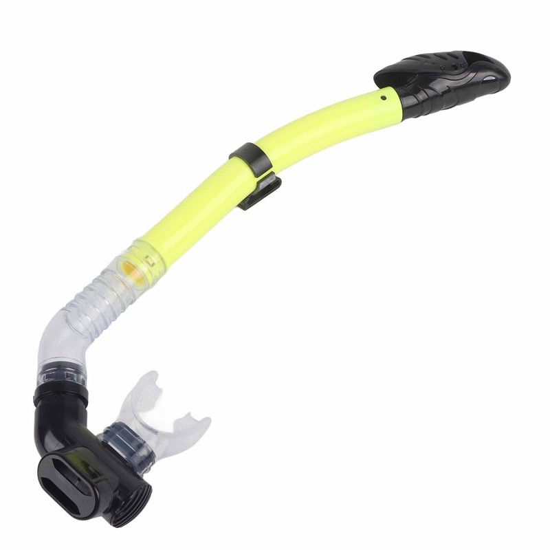 Durable Full Dry Swimming Diving Snorkel with Silicone Mouthpiece (yellow)