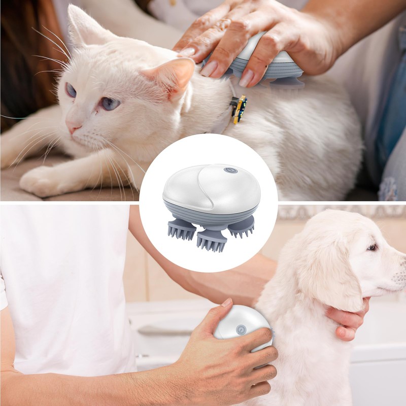ORIA Handheld Pet Massager for Dog and Cat, Electric Cordless