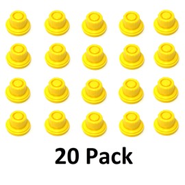 20 Pack Replacement Yellow SPOUT CAPS Top Hat Style fits # 900302 900092 Blitz Gas Can Spout Cap fits self Venting Gas can Aftermarket (SPOUTS NOT Included)