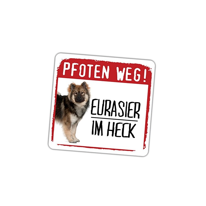 siviwonder Eurasier Paw Path Small Car Sticker Dog Sticker Reflective