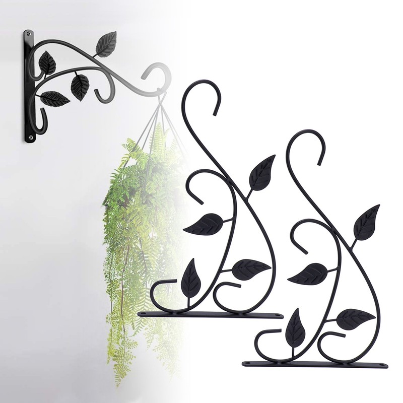 2pcs Hanging Plant Bracket Heavy Duty Rust Resistant Durable Iron