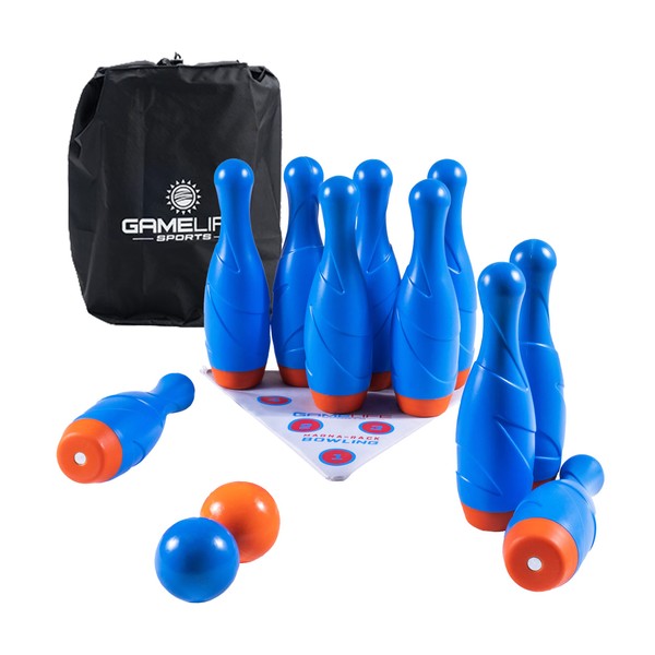 GAMELIFE SPORTS MagnaRack Bowling, Includes 10 Magnetic Bowling Pins, 2