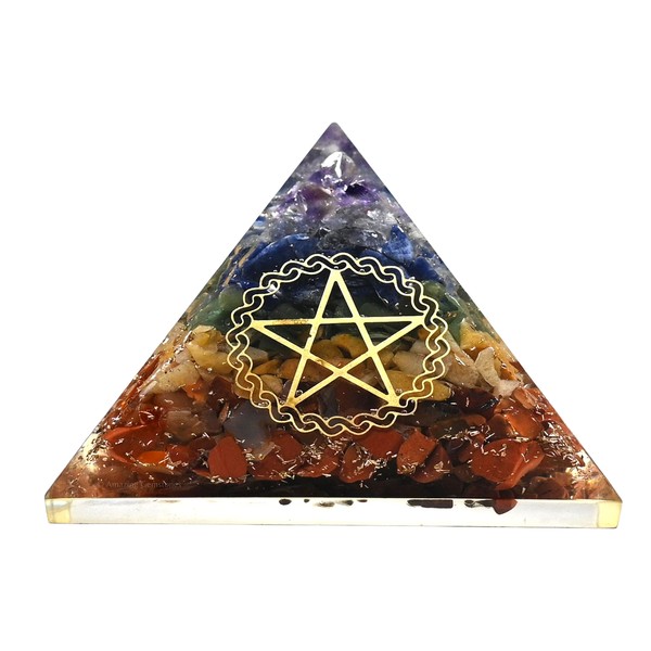 Amazing Gemstone Large Orgone Pyramid | Natural Chakra Pyramid Crystal