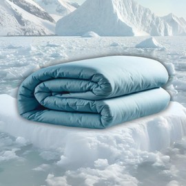 Continental Bedding Arctic Dreams Blue Cooling Comforter Duvet Breathable & Soft Polyester/Nylon Fabric - California King Size 108 Inch x 96 Inch