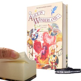 EIOUMAX Real Paper Diversion Book Safe with key Secret Box Collection Box-Alice In Wonderland