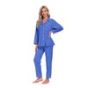 COLORFULLEAF Women's 100% Cotton Long Sleeve Pajama Sets Button Down