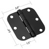 Zion Round Matte Black Door Hinges - Bundles (24 Pack)