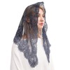 Ammmscaf Velos triangulares de encaje Mantilla para cubrir la cabeza,
