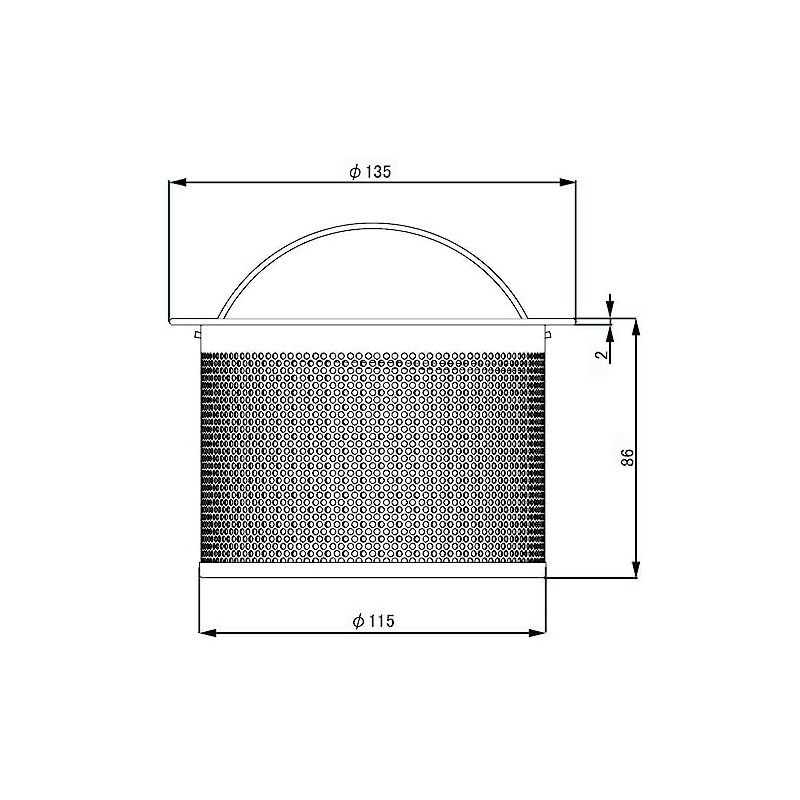LuLuPaL Stainless Steel Drain Drain Basket Diameter 5.3 x Height