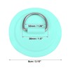 X AUTOHAUX 6pcs D Ring Patch PVC Stainless Steel Round