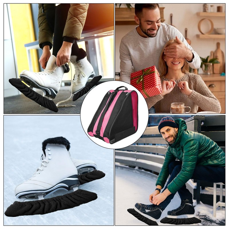 HDFCLUP 2 Pcs Skating Bag Set Ice Skate Blade Covers