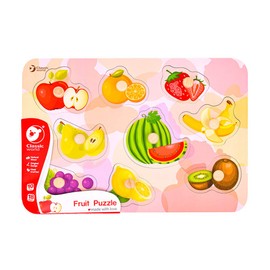 CL3652 Wooden Molding Puzzle, 1 Year Old, Wooden Toy, Baby, 1.5 Years Old, Baby Puzzle, Food, Fruit, Katahama, Classic World, Fruit Peg Puzzle, Colorful