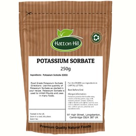 Potassium Sorbate 250g by Hatton Hill | Premium Food-Grade Preservative | Extends Shelf Life & Freshness in Baking | Non-GMO Mould Inhibitor | Ideal for Home & Professional Bakers