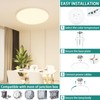 12Inch LED Ceiling Lights Flush Mount, Dimmable 3000K 4500K 6000K