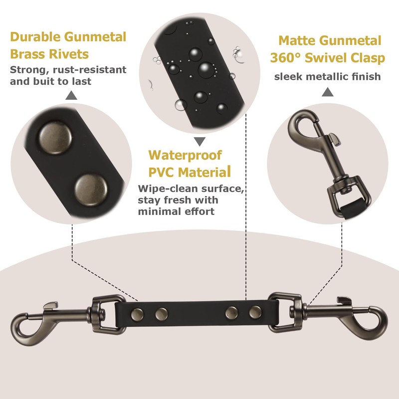Dog Safety Collar Clip – Waterproof Backup Connector with Dual