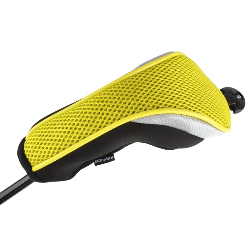 Andux Mesh Golf Hybrid Club Head Covers with Dial NO.