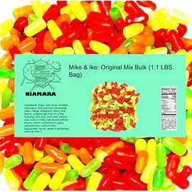 Mike & Ike Original Mix Candy - 1.1 lb Bag, Assorted Fruit Flavors, Bulk Chewy Candy Variety Pack, Ideal for Parties & Snacking