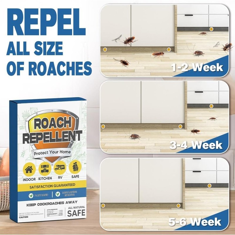 UDyoude Roach Repellent, Cockroach Repellent Indoor Home, Deterrent, Roach...