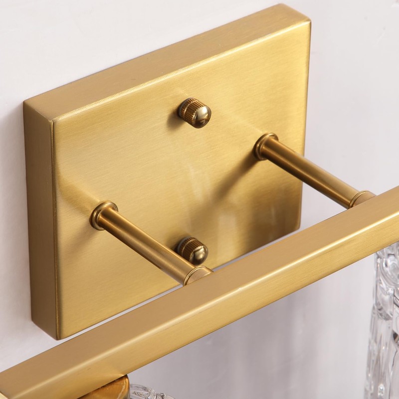 huong son 2 Light Brushed Gold Bathroom Vanity Light Over