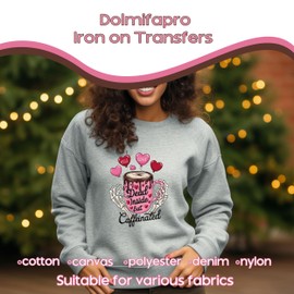 Dolmifapro Coffee DTF Transfers Ready to Press, Coffee Iron on Transfers Iron on Decals for Clothing, DIY Bags, Vests, Heat Transfer Stickers for Coffee Lovers (Coffee)