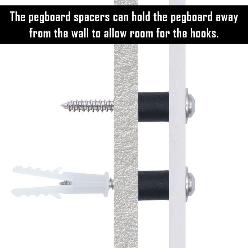 120 Pieces Pegboard Spacer Mounting Kit Pegboard Mounting Kit Board