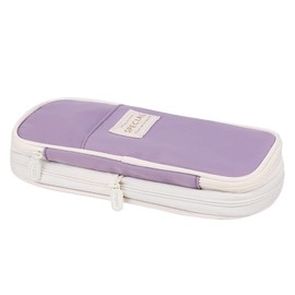 Pencil Case Big Capacity Pencil Pouch Storage Bag for Student, Large Pencil Pouch Stationery Pen Bag for Teen Girl Adult College School Organizer, Zipper Pouch Style (Purple)