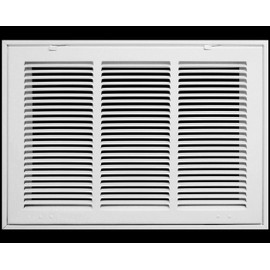 18" X 12 Steel Return Air Filter Grille for 1" Filter - Removable Face/Door - HVAC Duct Cover - Flat Stamped Face - White [Outer Dimensions: 20.5 X 13.75]