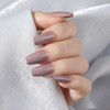 Nzakybbi Press on Nails Short Ballerina Gradient Artificial Nails for