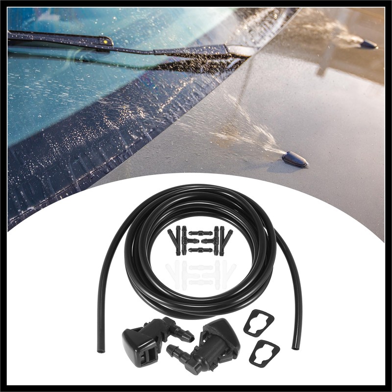 Hihaha Front Windshield Washer Hose Kit Fit for Ford Edge