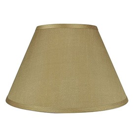 Urbanest Coolie Hardback Lampshade, Faux Silk, 8-inch by 16-inch by 10-inch, Gold, Spider Washer Fitter
