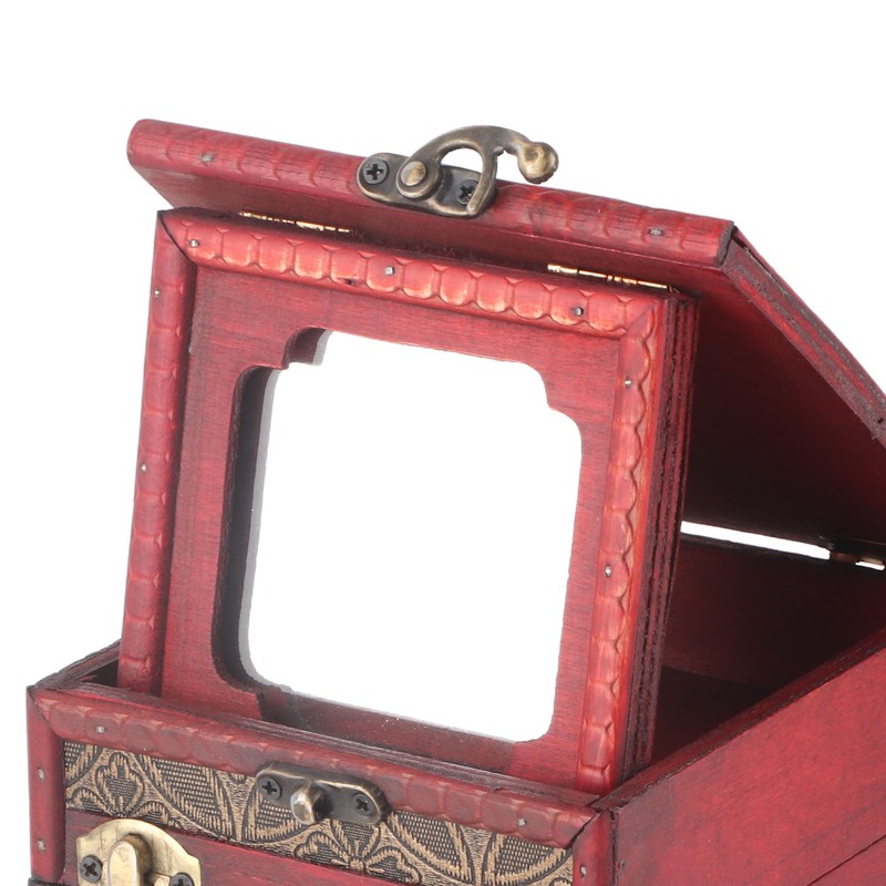 Jewelry Box Antique Wooden Multi‑Layer Drawer Storage Box Organizer with