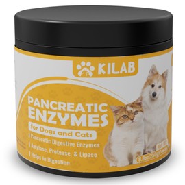 Pancreatic Enzymes for Dogs - Kilab - Pancreatin for Dogs and Cats - Pancreatic Enzyme - 10x digestive enzymes - Designed for Pets with EPI (8.8 oz)