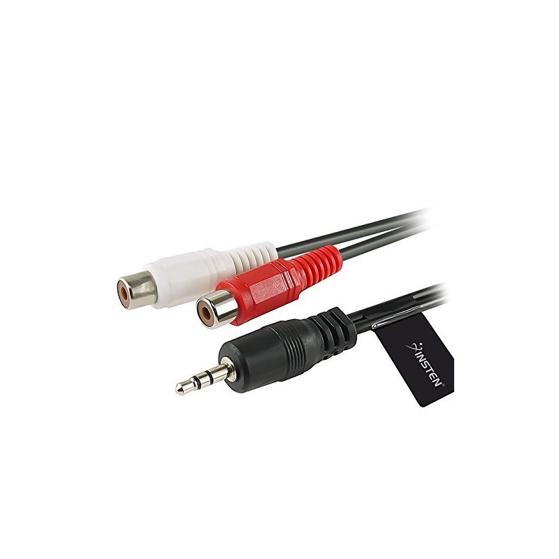 6" 3.5mm Stereo (M) to Dual RCA (F) Audio Cable