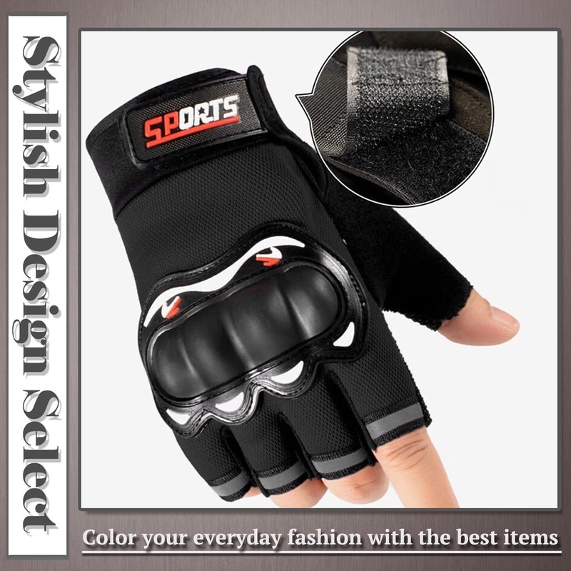 One Limitation TG184 Gloves Cycling Fingerless Protector Velcro Outdoor Men