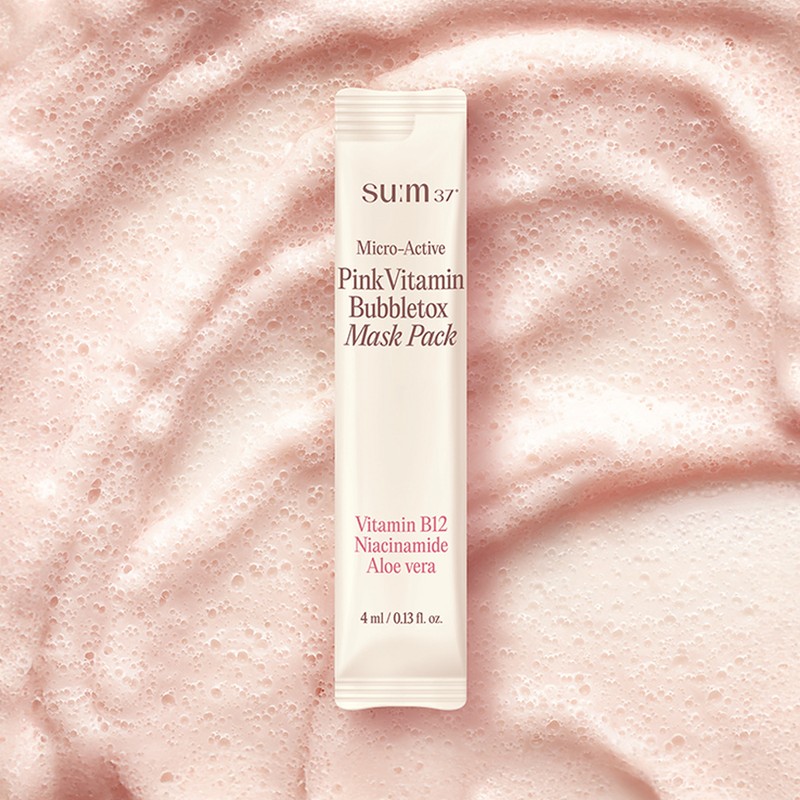 Breath 37 degrees Sum37 Microactive Pink Vitamin Bubble Tox Mask