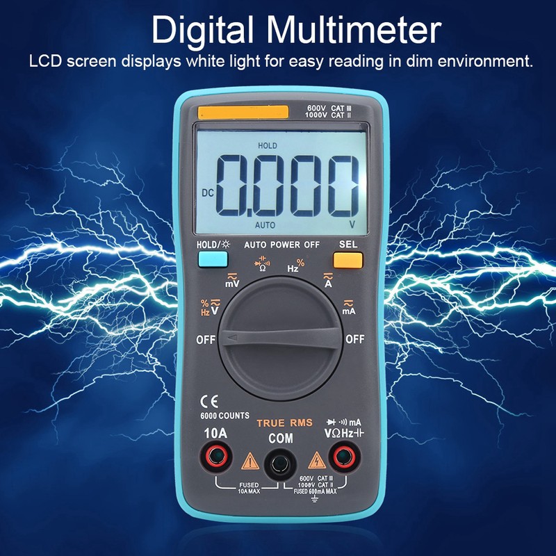 ZT101 Digital Multimeter AC DC Voltmeter Ammeter Ohmmeter Volt Tester