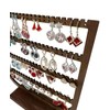 Practical Earring Organizer Stand Display Solid Walnut Wood Jewelry Tower