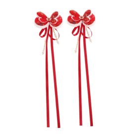 Outanaya 1 Pair Chinese Style Butterfly Hair Clip for Kawaii Floral Hair Accessories for Year and Hanfu Festivals Cute Decorative