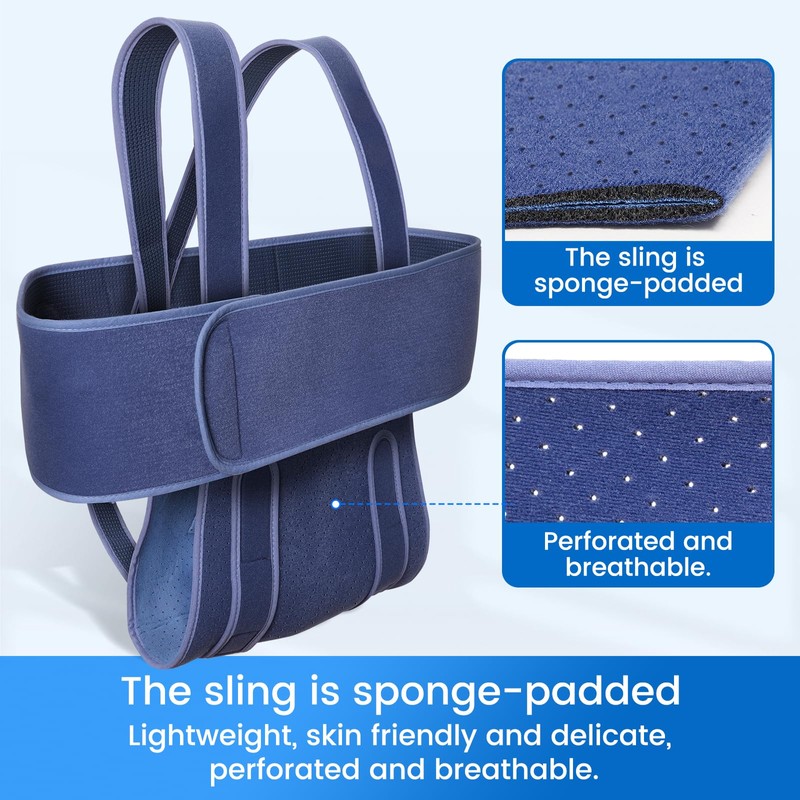 Velpeau Arm Sling for Sleep, Shoulder Immobilizer for Women &