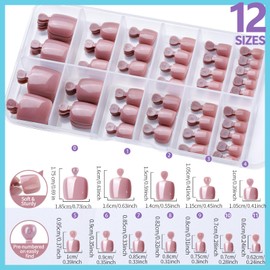 Teenitor Press on Toenails for Women with Glue, 120cps Coffee Toe Nail Press ons Fake Toe Nails Tips, Toe Press on Nails Short Square Toenail Press Ons, Acrylic Toe Nail Kit