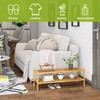 BMOSU 2-Tier Bamboo Extended Shoe Rack Premium Stackable Shoe Shelf