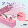 Nail Drill Bits Holder Box: 30 Holes Rhinestone drill bit