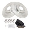 TRQ Rear Brake Pad & Rotor Kit Ceramic Compatible with