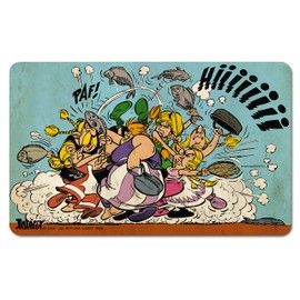 Logoshirt® Asterix I Asterix & Obelix I Fisch-Kampf I Frühstücksbrettchen I Schneidebrett I 23x14cm I spülmaschinenfest & hitzebeständig I Lizenziertes Originaldesign