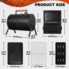 REDCAMP Portable Charcoal Grill with Thermometer, Heavy-Duty Thick Steel &