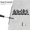 Natrlart Marching Band Wall Hooks with Stick Figure Design -